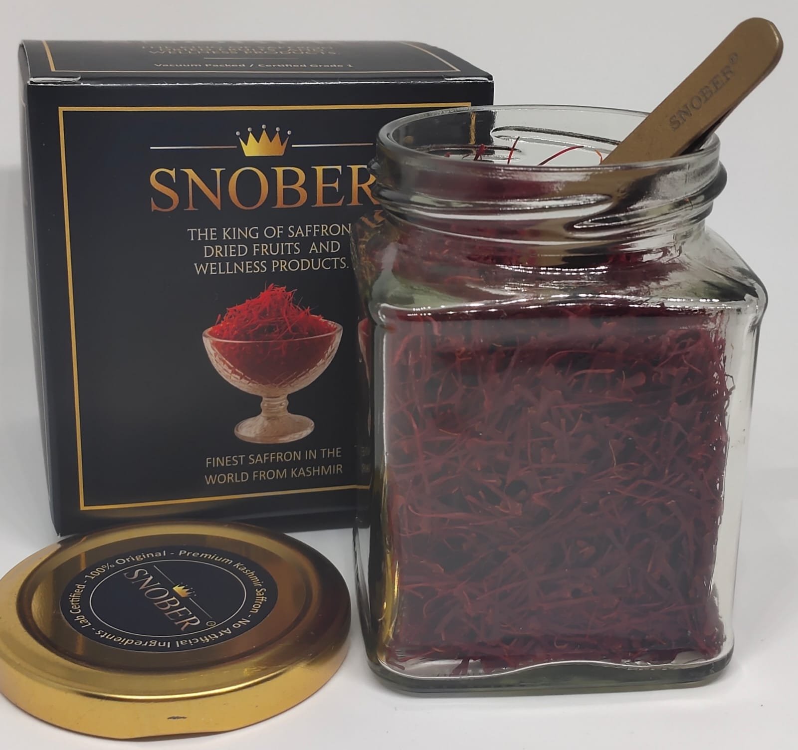 Snober Saffron - Lab Certified - Pure Kashmir Kesar - Grade 1 - 50g - Image 10